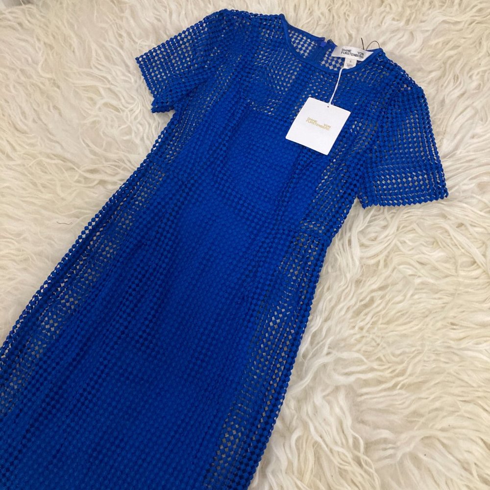 DIANE VON FURSTENBERG Chain Lace Dress 0061 - Picture 5 of 15